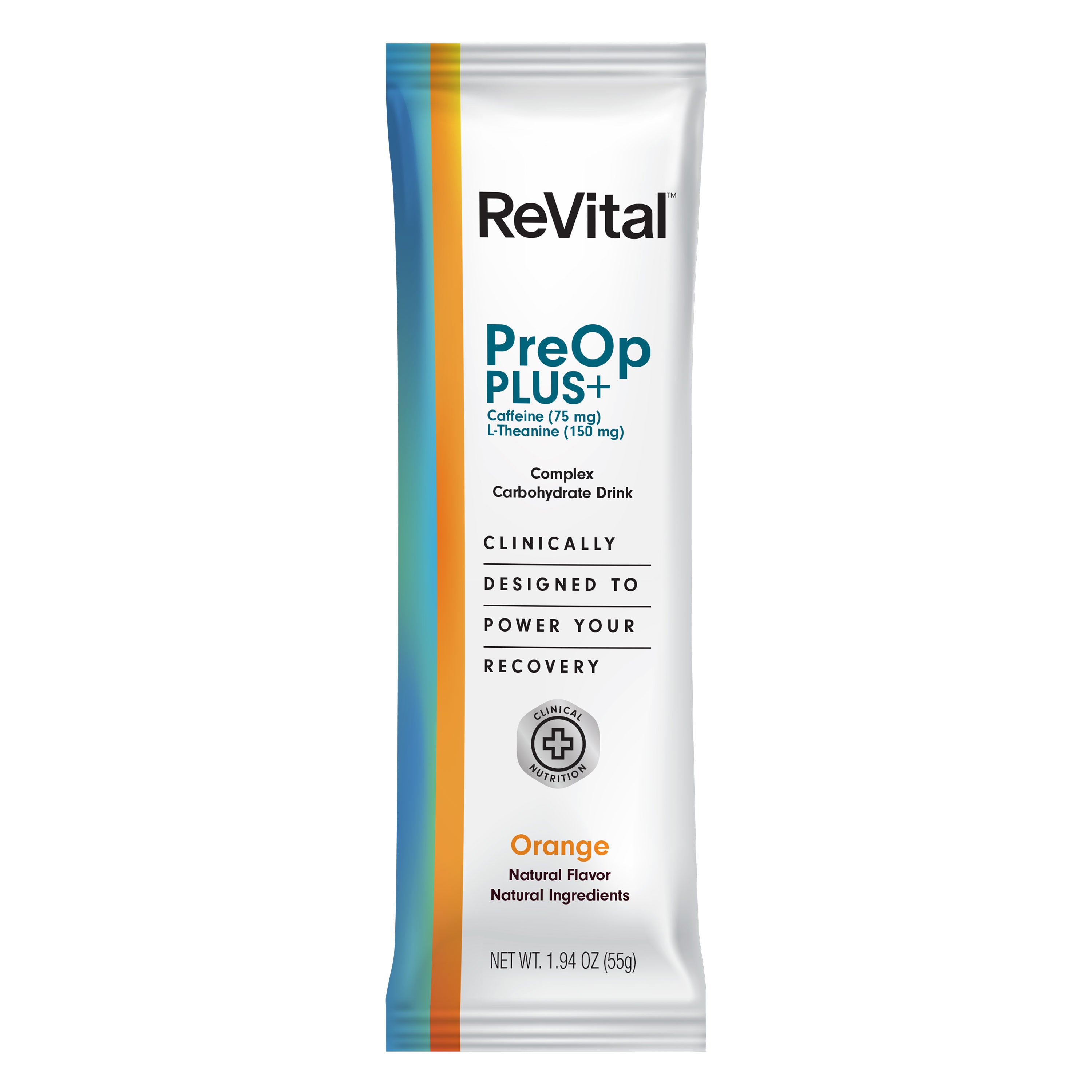 ReVital Nutritional Beverage, 12oz Powdered Drink Mix, Clear Carbohydrate Pre-Surgery PreOp Plus Drink, Orange Flavor