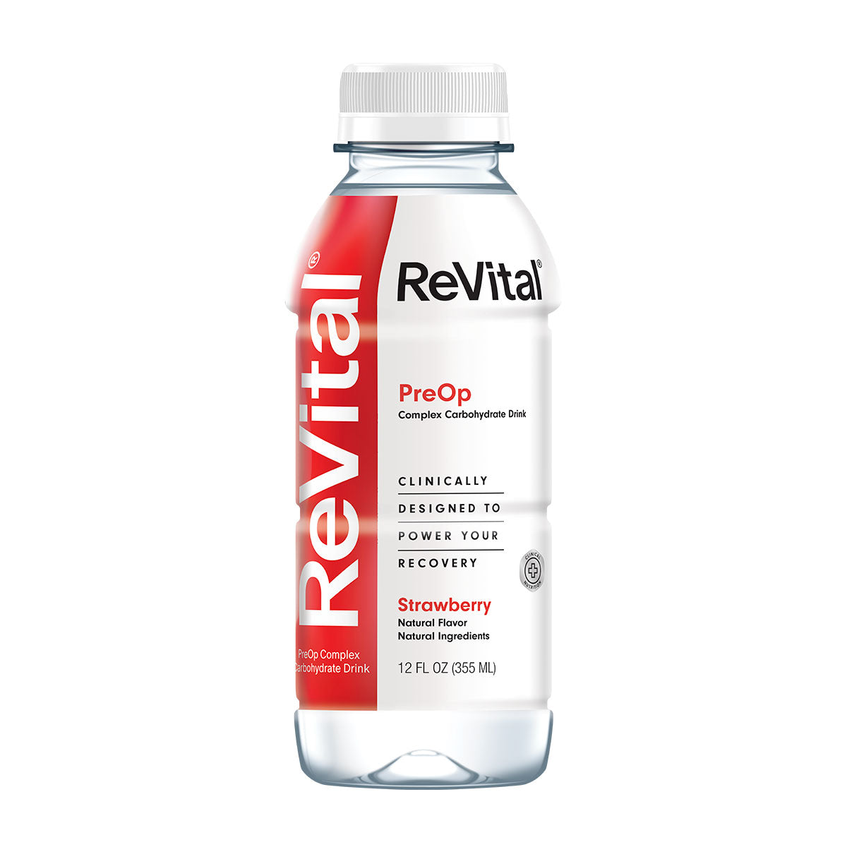 *ReVital Nutritional Beverage, 12oz Clear Carbohydrate Pre-Surgery PreOp Drink, Strawberry Flavor
